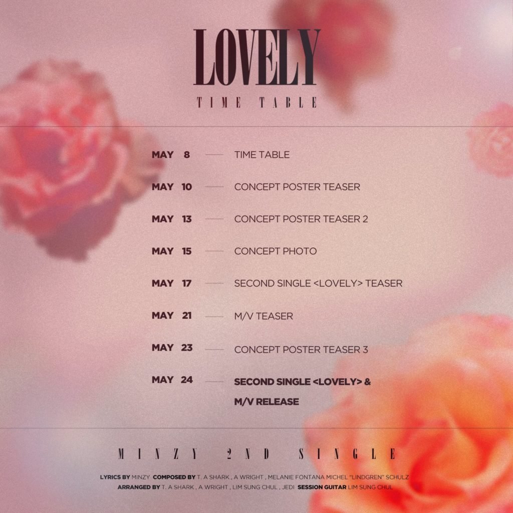 Minzy of 2NE1 'LOVELY' Will be Released on May 24