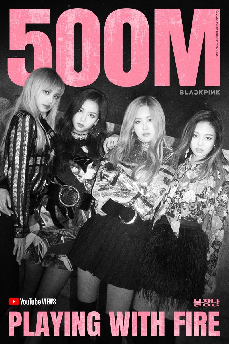 BLACKPINK, 500 million Views of 'Playing with Fire' MV...K-pop Girl Groups Have the Most