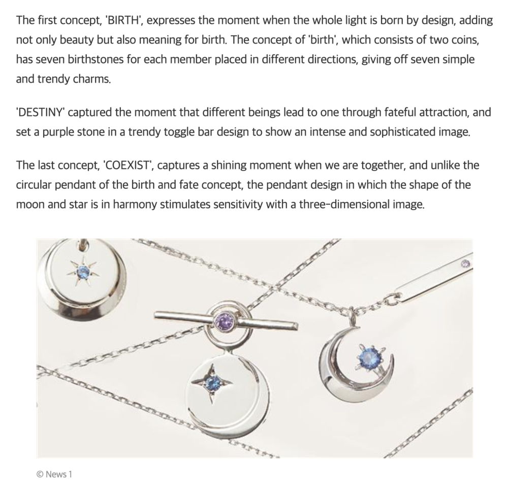 STONEHENgE-BTS Collaborated Necklace 'Moment of Light'