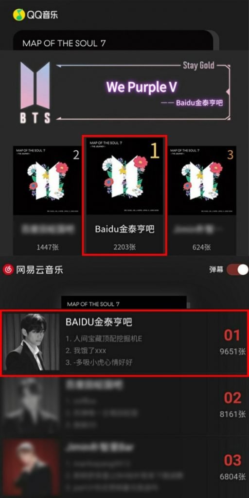 BTS V Fanclub No. 1 in Music Purchases for STAY Gold - Super Special Support
