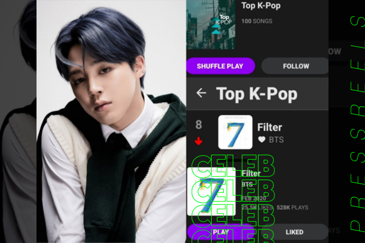 BTS Jimin 'Filter' Middle East's largest music site 'Anghami' TOP10