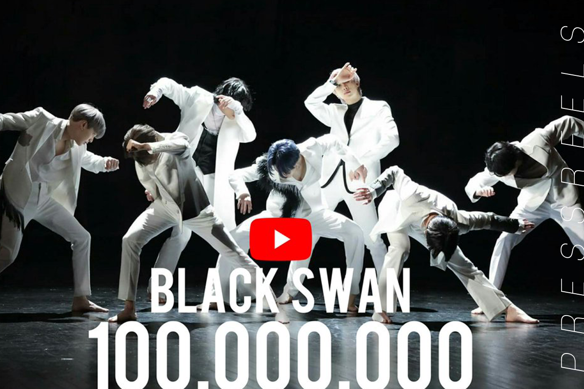 The music video for "Black Swan" by the group BTS has surpassed 100 million views.