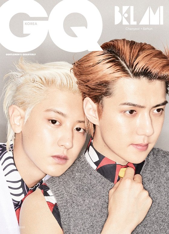 EXO Sehun & Chanyeol Selected Cover Models for the August issue of GQ KOREA Magazine