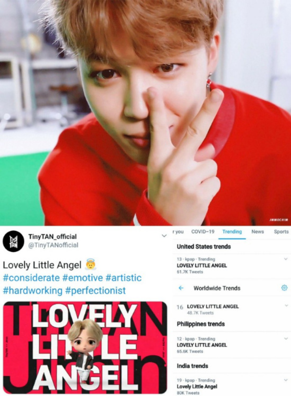 'Lovely Little Angel' BTS Jimin, the world's hottest response to his cutest character